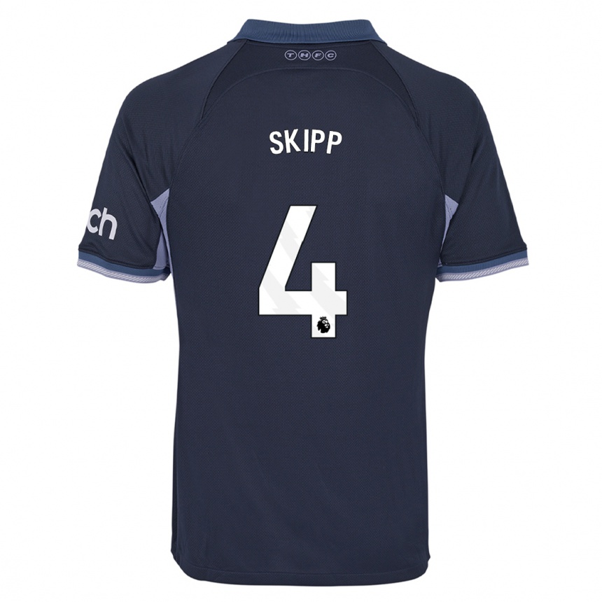 Kids  Oliver Skipp #4 Dark Blue Away Jersey 2023/24 T-Shirt Canada