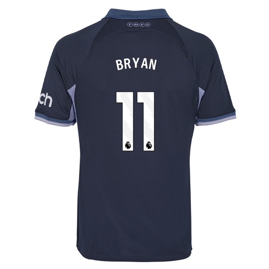 Kids Bryan Gil #11 Dark Blue Away Jersey 2023/24 T-Shirt Canada