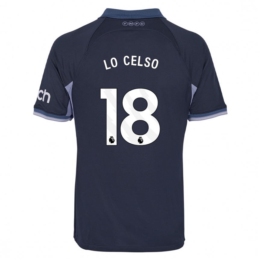 Enfant Football Maillot Giovani Lo Celso #18 Bleu Foncé Tenues Extérieur 2023/24 Canada