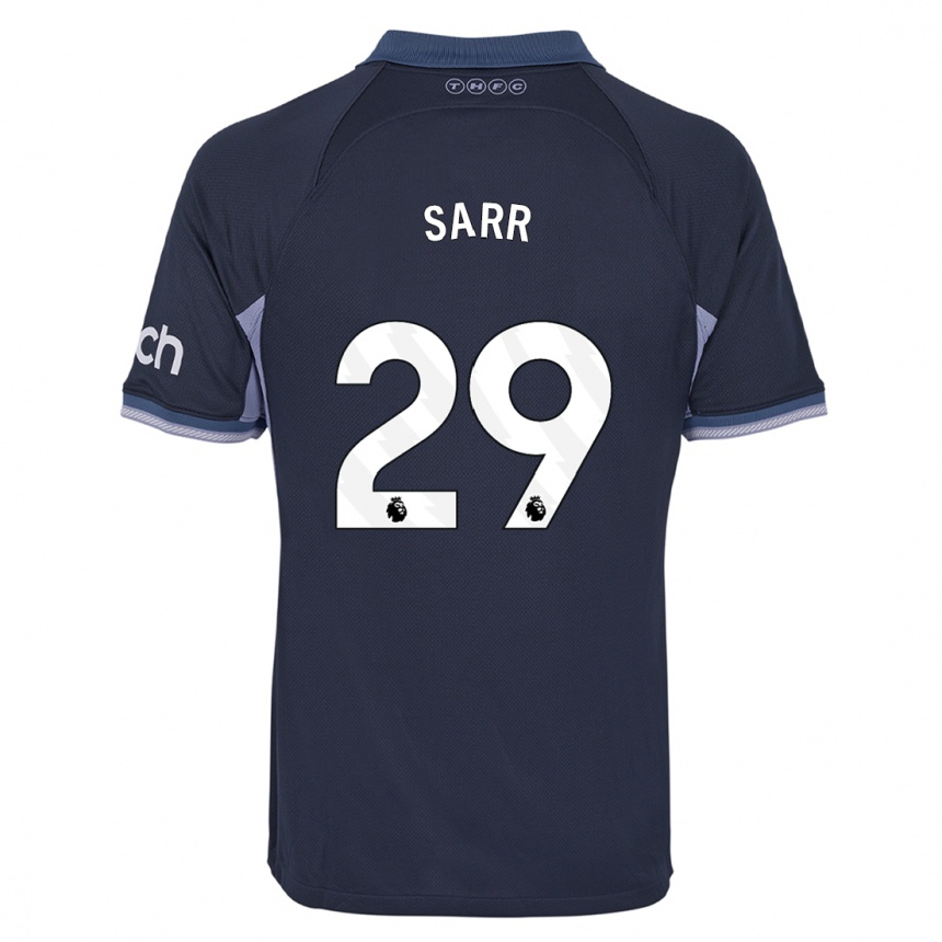 Enfant Football Maillot Pape Matar Sarr #29 Bleu Foncé Tenues Extérieur 2023/24 Canada