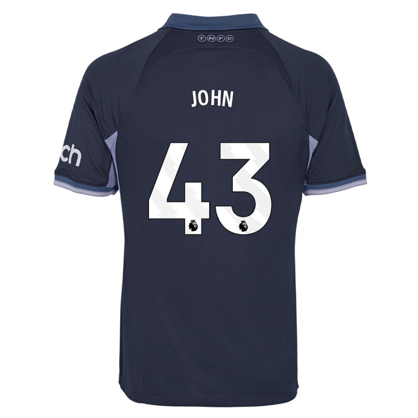 Enfant Football Maillot Nile John #43 Bleu Foncé Tenues Extérieur 2023/24 Canada