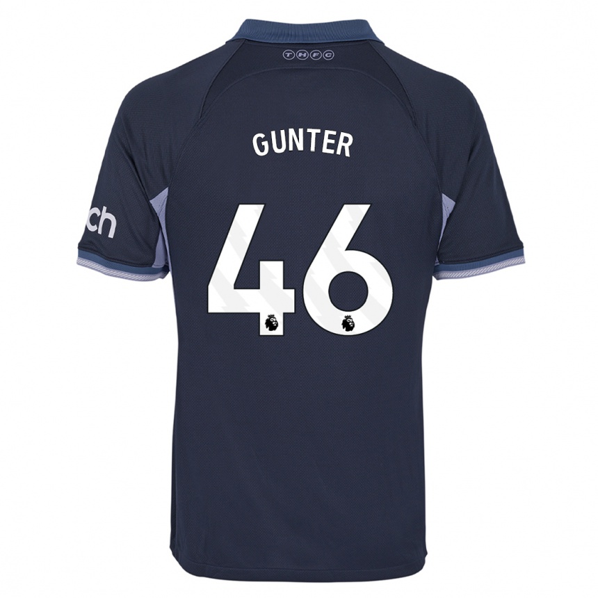 Enfant Football Maillot Luca Gunter #46 Bleu Foncé Tenues Extérieur 2023/24 Canada