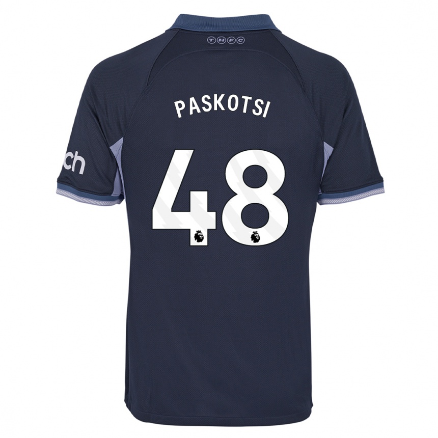 Kids  Maksim Paskotsi #48 Dark Blue Away Jersey 2023/24 T-Shirt Canada