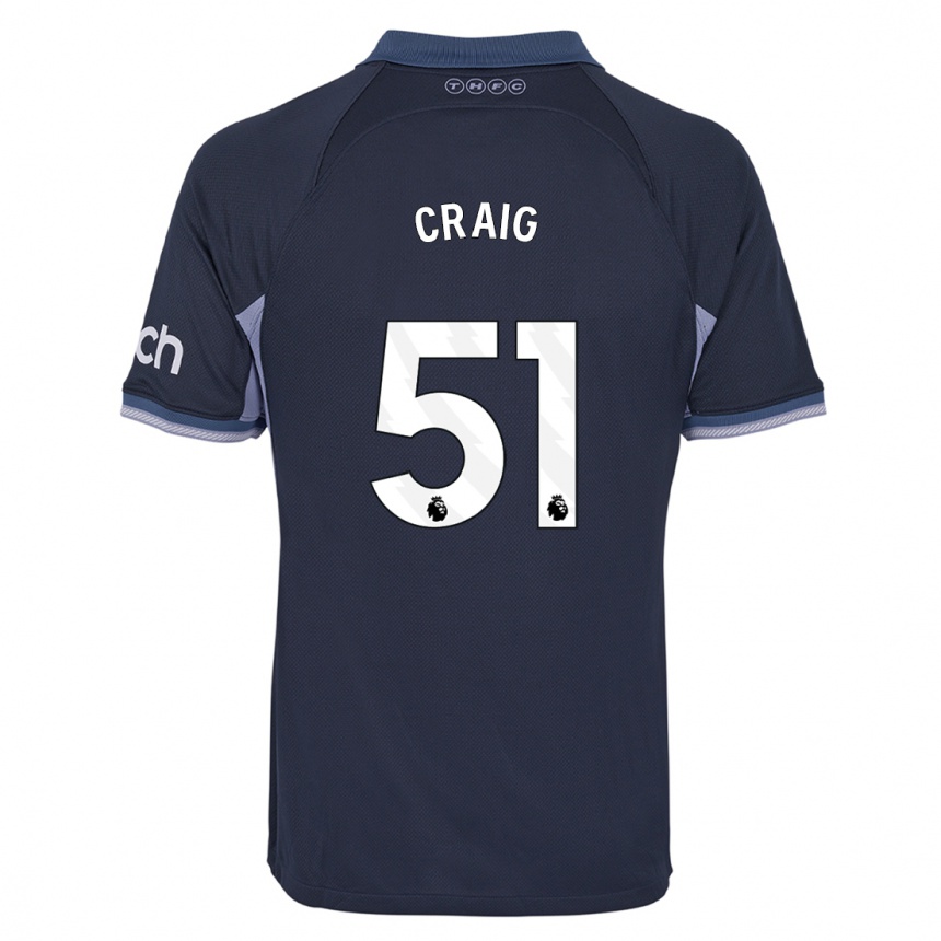 Kids  Matthew Craig #51 Dark Blue Away Jersey 2023/24 T-Shirt Canada