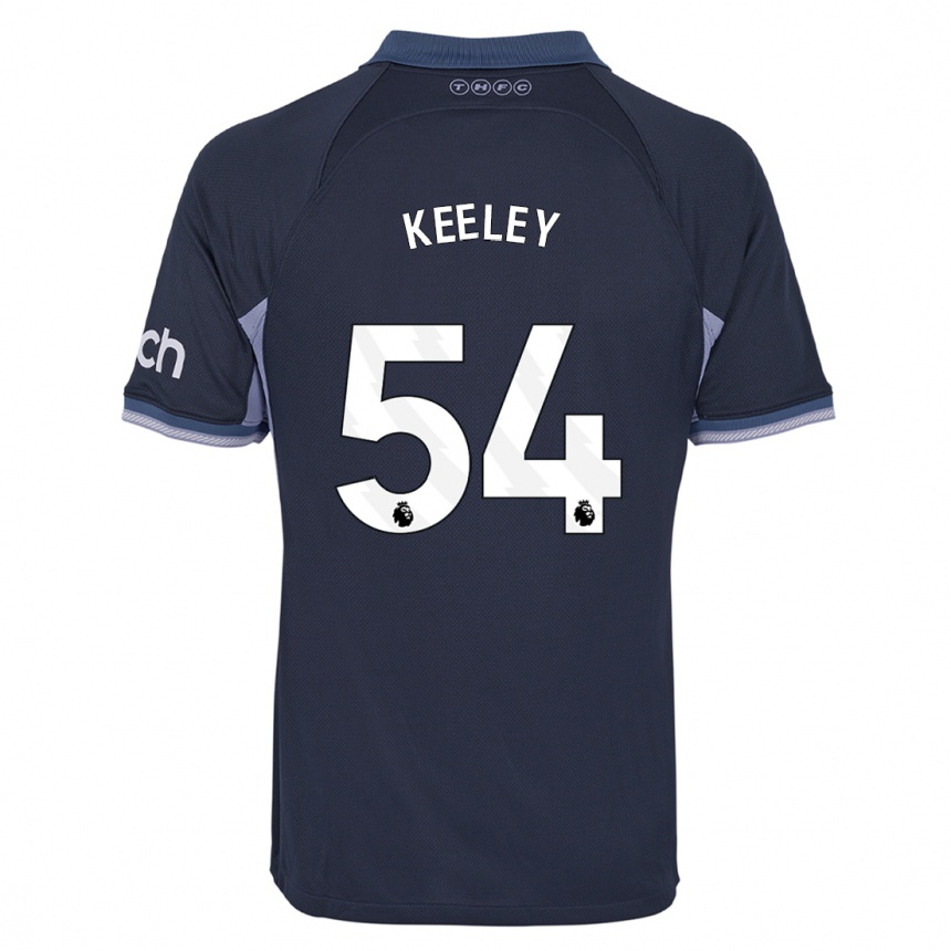 Enfant Football Maillot Josh Keeley #54 Bleu Foncé Tenues Extérieur 2023/24 Canada