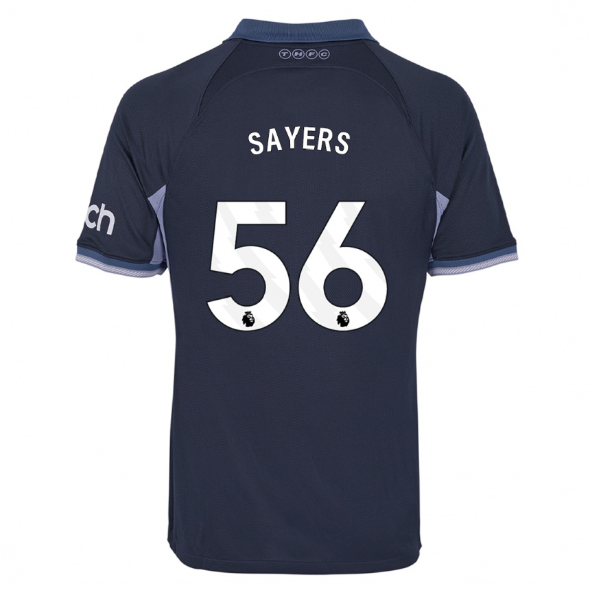 Enfant Football Maillot Charlie Sayers #56 Bleu Foncé Tenues Extérieur 2023/24 Canada