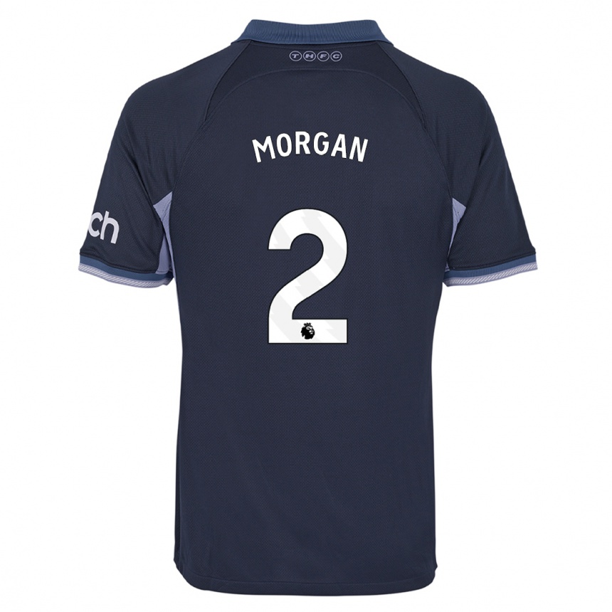 Enfant Football Maillot Esther Morgan #2 Bleu Foncé Tenues Extérieur 2023/24 Canada