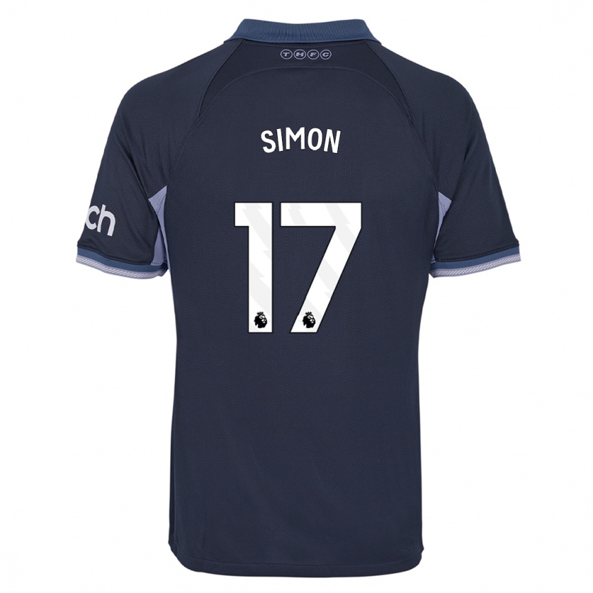 Kids Kyah Simon #17 Dark Blue Away Jersey 2023/24 T-Shirt Canada