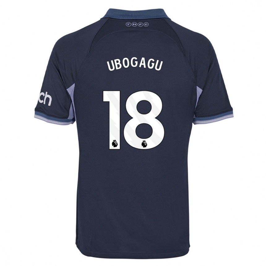 Kids  Chioma Ubogagu #18 Dark Blue Away Jersey 2023/24 T-Shirt Canada