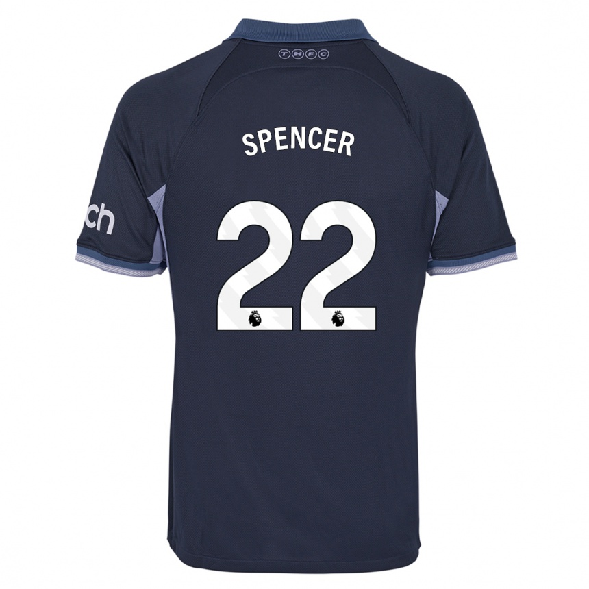 Kids  Rebecca Spencer #22 Dark Blue Away Jersey 2023/24 T-Shirt Canada