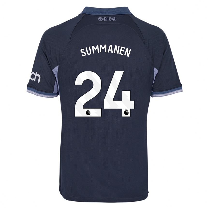 Kids Eveliina Summanen #24 Dark Blue Away Jersey 2023/24 T-Shirt Canada