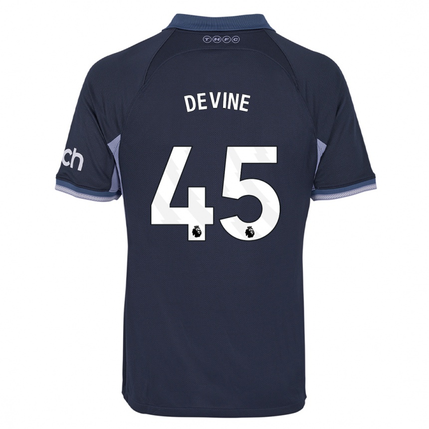 Enfant Football Maillot Alfie Devine #45 Bleu Foncé Tenues Extérieur 2023/24 Canada