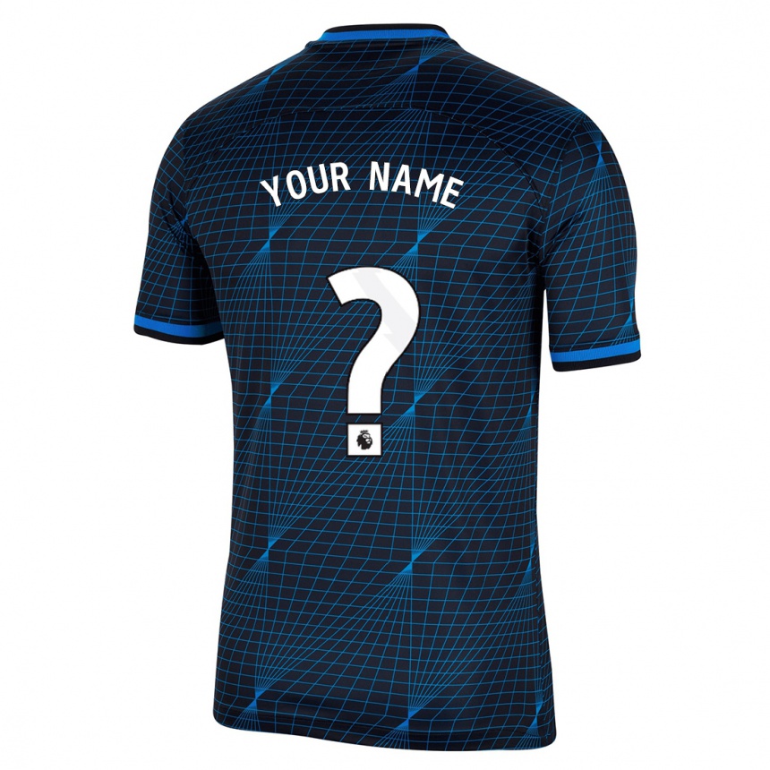 Enfant Football Maillot Votre Nom #0 Bleu Foncé Tenues Extérieur 2023/24 Canada