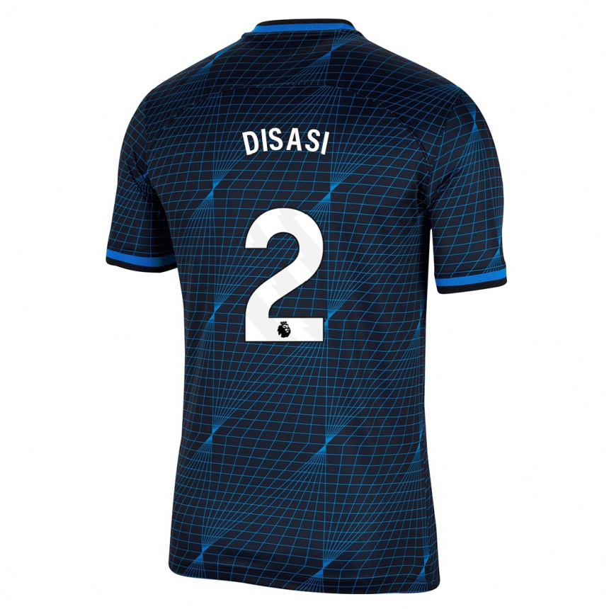 Enfant Football Maillot Axel Disasi #2 Bleu Foncé Tenues Extérieur 2023/24 Canada