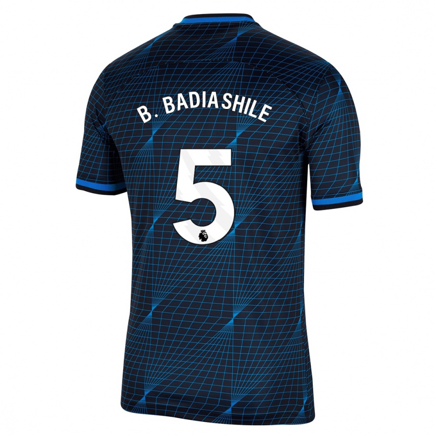 Kids  Benoît Badiashile #5 Dark Blue Away Jersey 2023/24 T-Shirt Canada