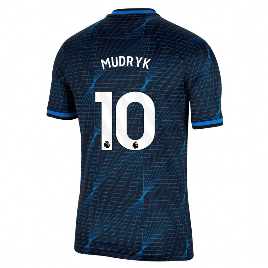 Kids Mykhaylo Mudryk #10 Dark Blue Away Jersey 2023/24 T-Shirt Canada