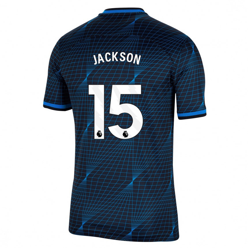 Kids Nicolas Jackson #15 Dark Blue Away Jersey 2023/24 T-Shirt Canada