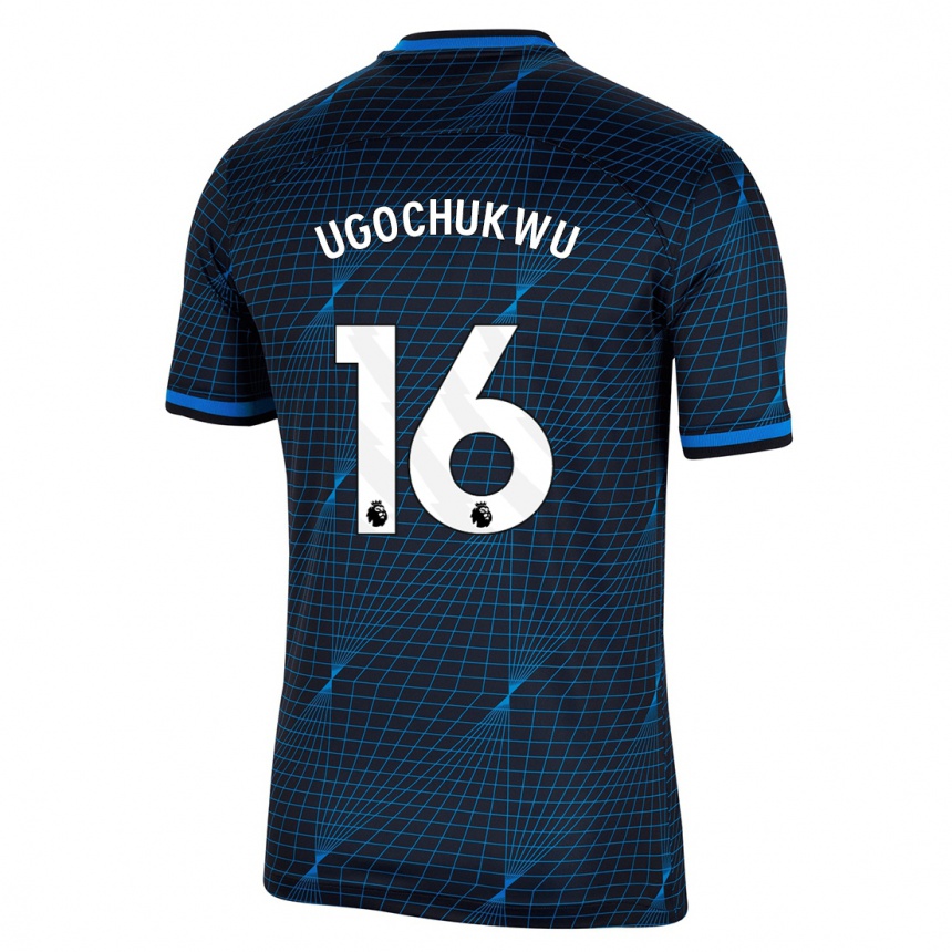 Kids Lesley Ugochukwu #16 Dark Blue Away Jersey 2023/24 T-Shirt Canada