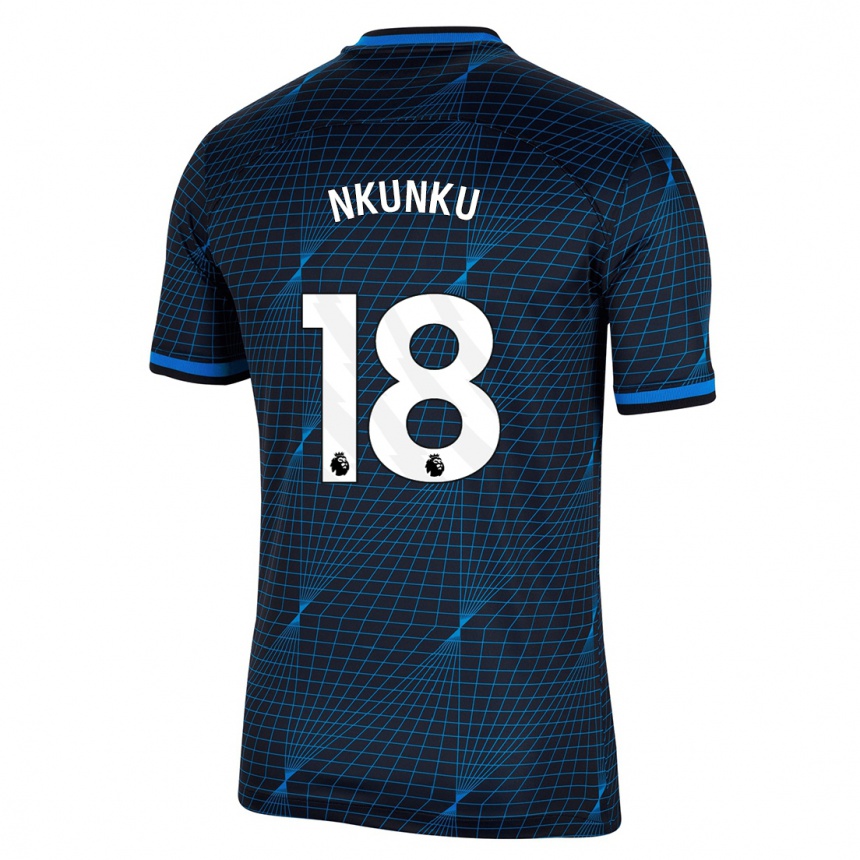 Kids Christopher Nkunku #18 Dark Blue Away Jersey 2023/24 T-Shirt Canada