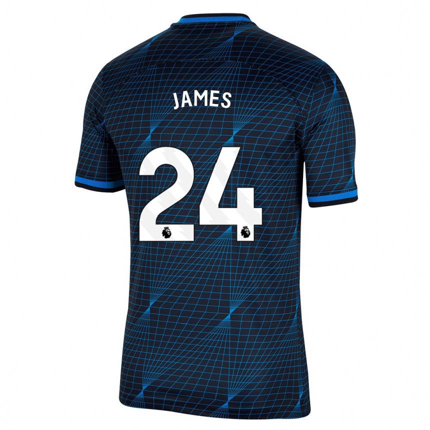 Enfant Football Maillot Reece James #24 Bleu Foncé Tenues Extérieur 2023/24 Canada