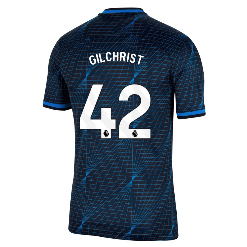 Kids  Alfie Gilchrist #42 Dark Blue Away Jersey 2023/24 T-Shirt Canada