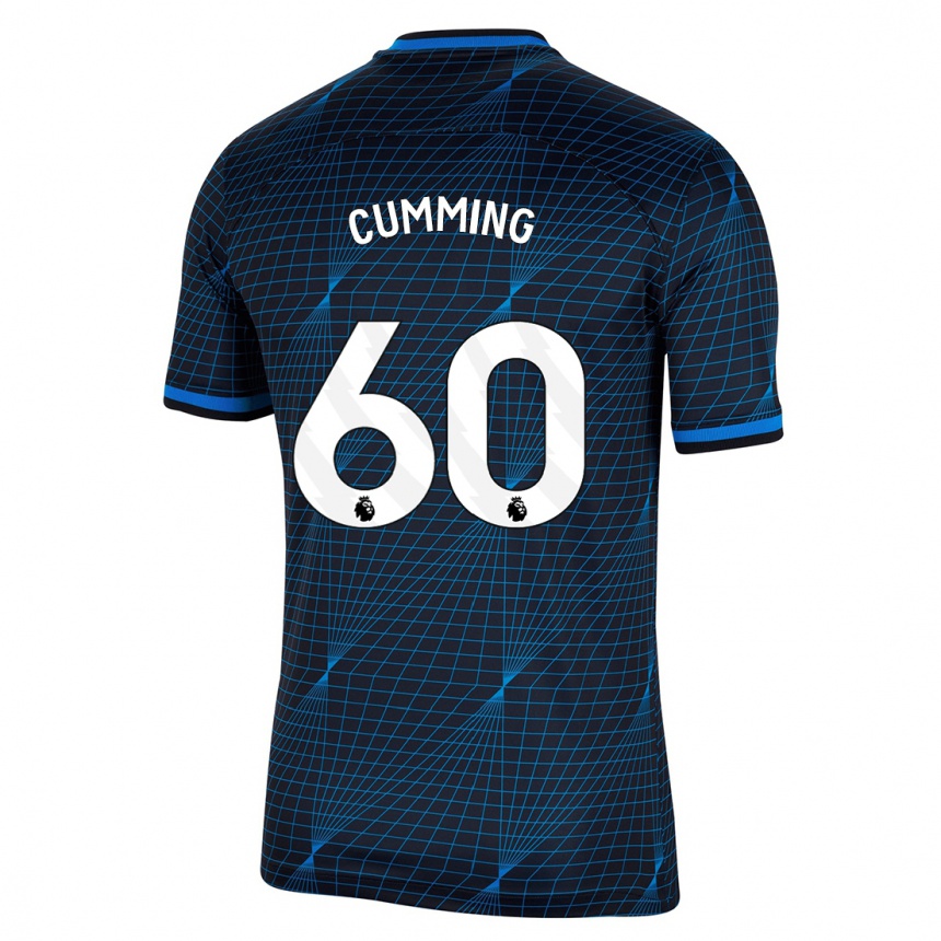 Kids  Jamie Cumming #60 Dark Blue Away Jersey 2023/24 T-Shirt Canada