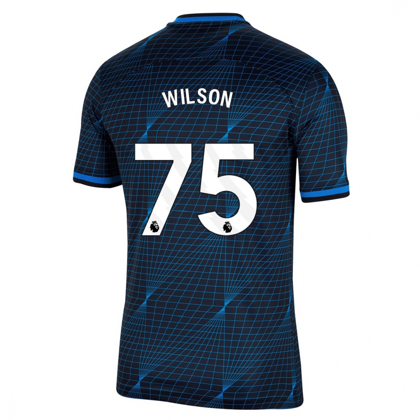 Kids  Kaiden Wilson #75 Dark Blue Away Jersey 2023/24 T-Shirt Canada