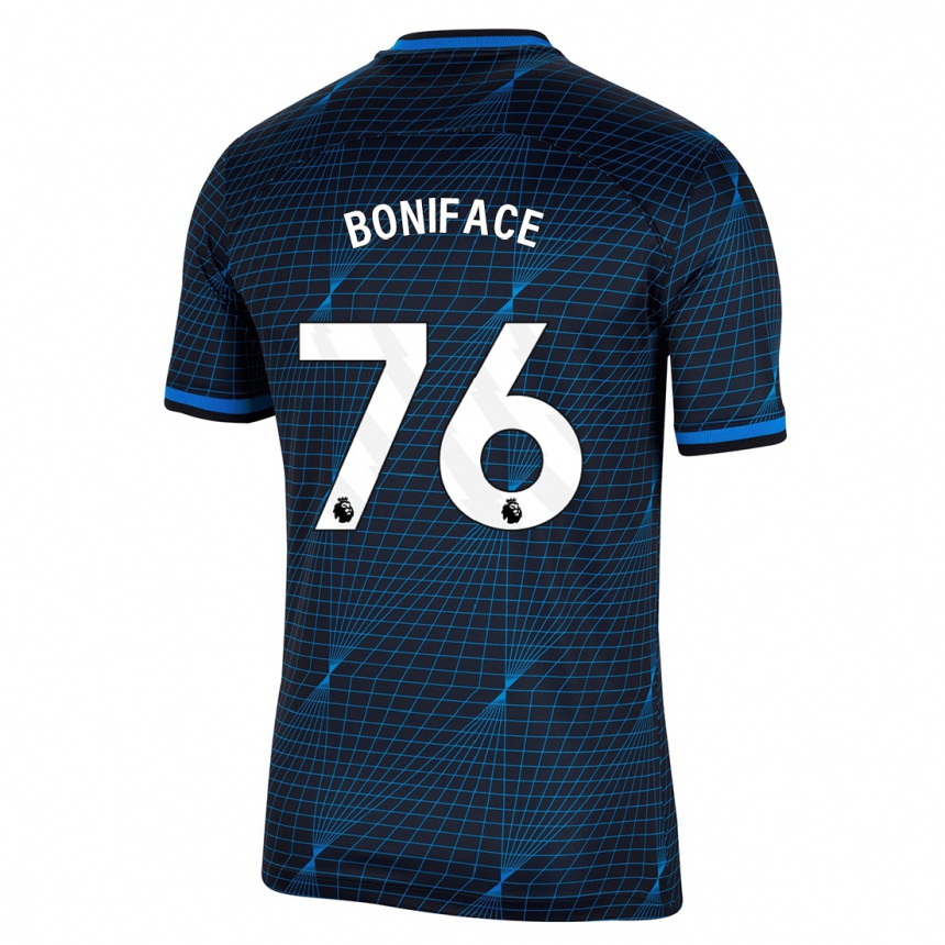 Enfant Football Maillot Somto Boniface #76 Bleu Foncé Tenues Extérieur 2023/24 Canada