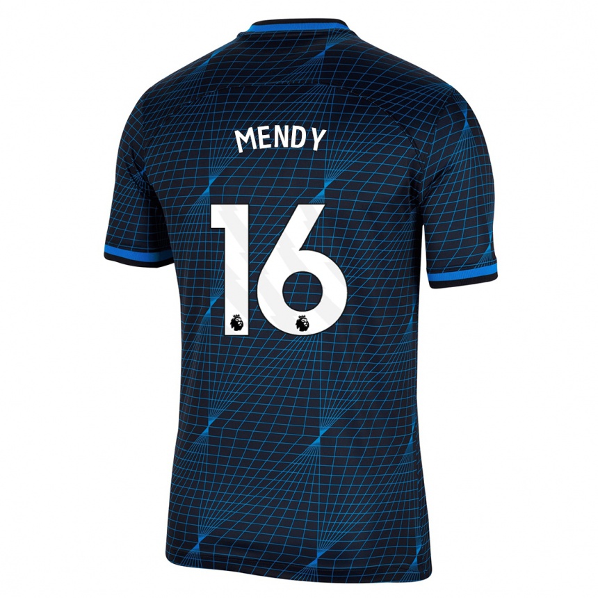 Enfant Football Maillot Edouard Mendy #16 Bleu Foncé Tenues Extérieur 2023/24 Canada