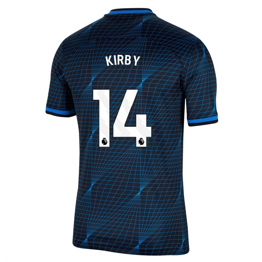 Kids Fran Kirby #14 Dark Blue Away Jersey 2023/24 T-Shirt Canada