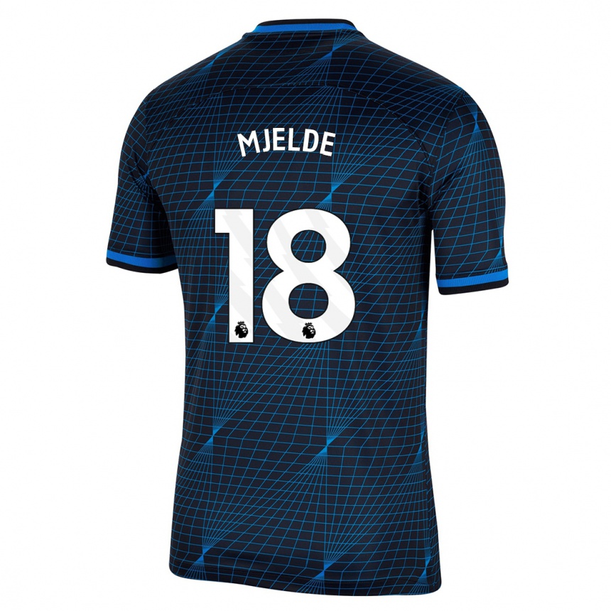 Kids  Maren Mjelde #18 Dark Blue Away Jersey 2023/24 T-Shirt Canada