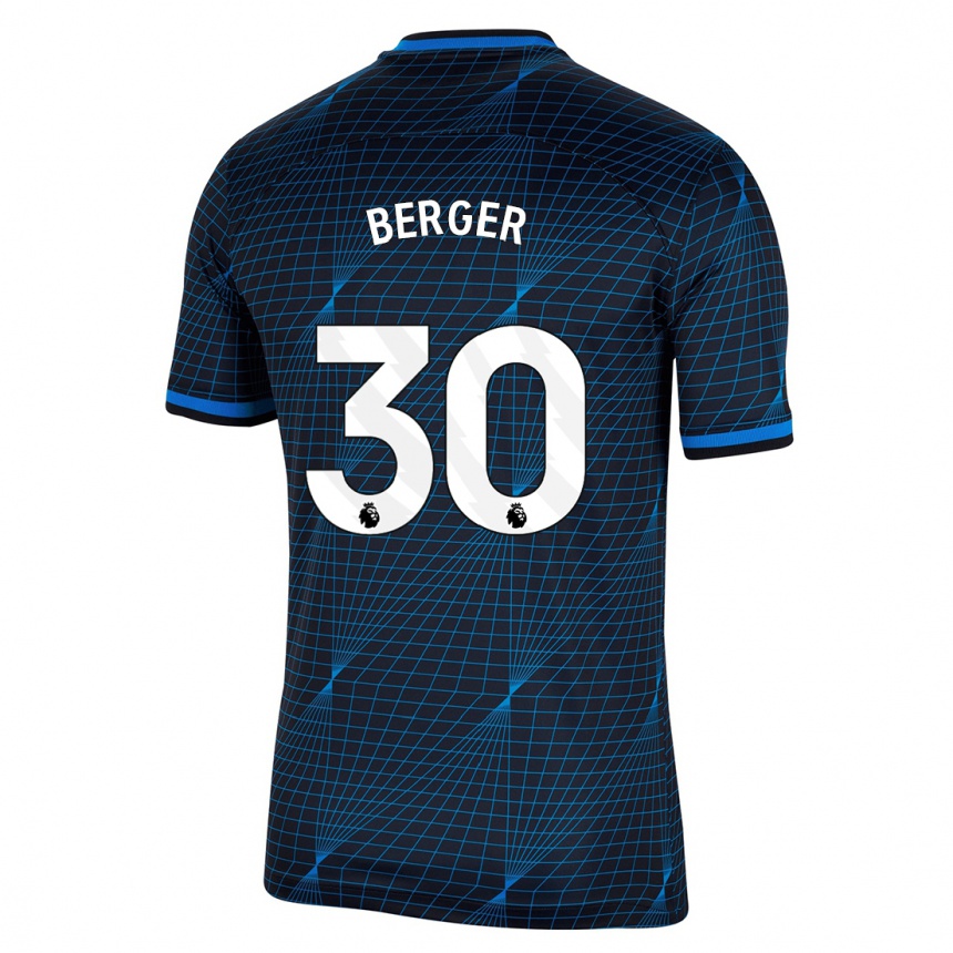 Kids Ann-Katrin Berger #30 Dark Blue Away Jersey 2023/24 T-Shirt Canada