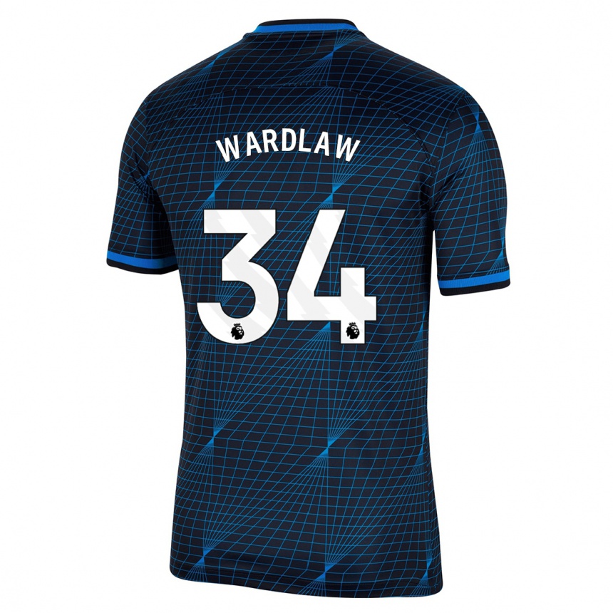 Kids Charlotte Wardlaw #34 Dark Blue Away Jersey 2023/24 T-Shirt Canada