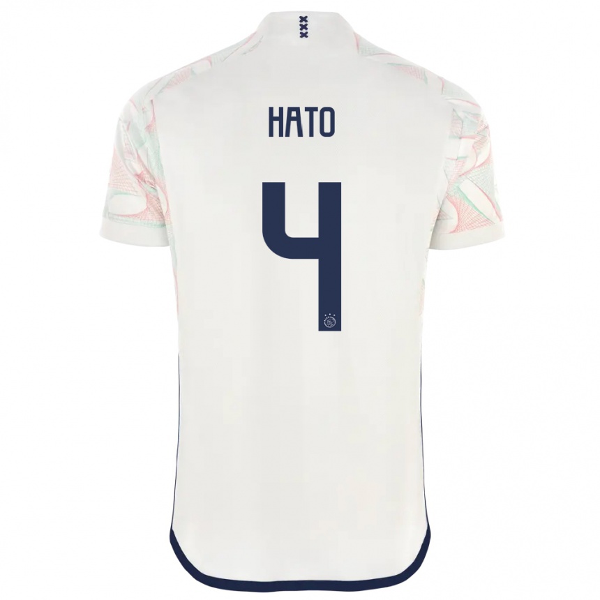 Kids Jorrel Hato #4 White Away Jersey 2023/24 T-Shirt Canada