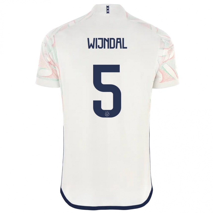 Kids Owen Wijndal #5 White Away Jersey 2023/24 T-Shirt Canada