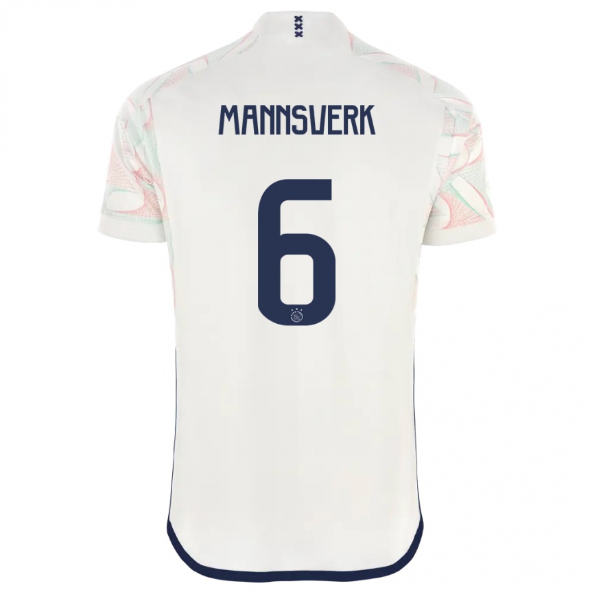 Kids  Sivert Mannsverk #6 White Away Jersey 2023/24 T-Shirt Canada