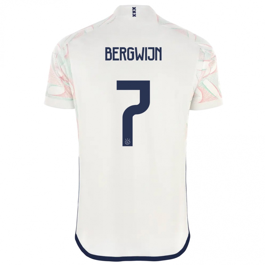 Kids  Steven Bergwijn #7 White Away Jersey 2023/24 T-Shirt Canada