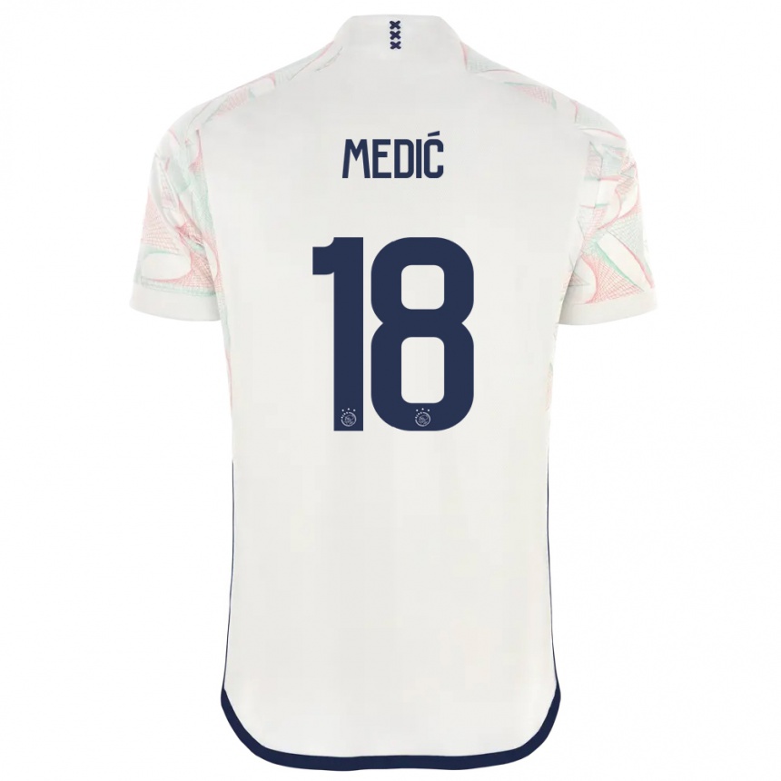 Kids Jakov Medic #18 White Away Jersey 2023/24 T-Shirt Canada