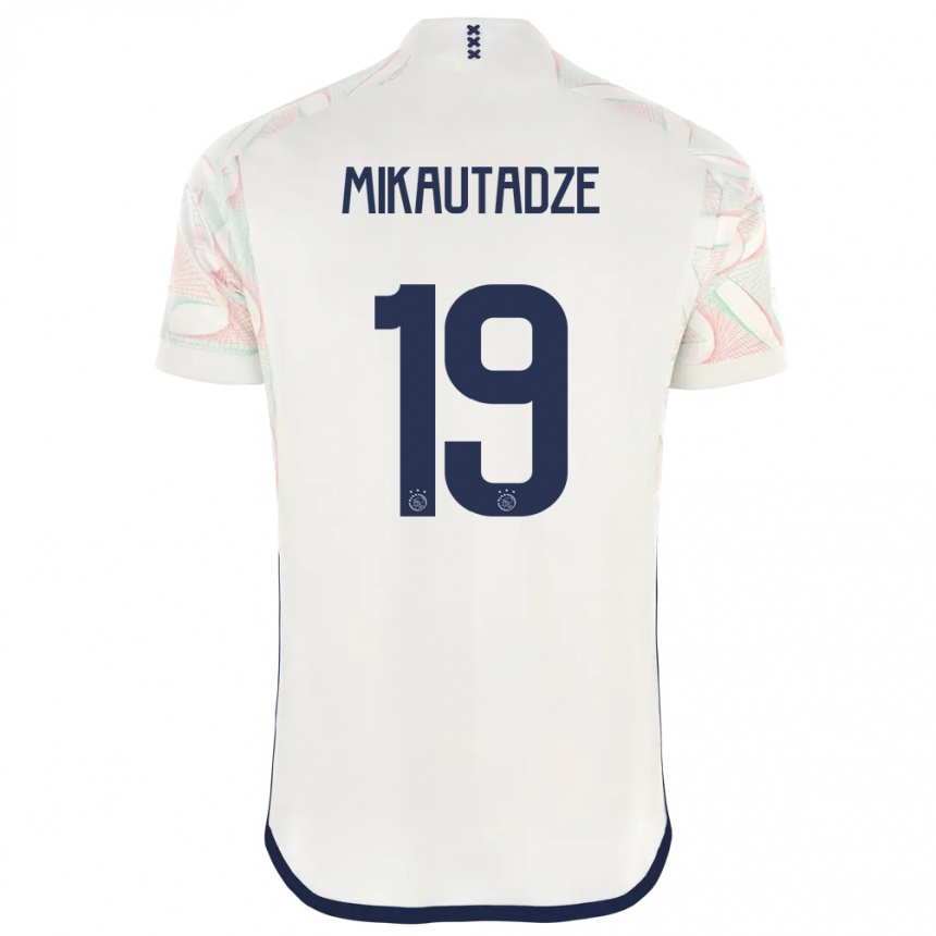 Kids  Georges Mikautadze #19 White Away Jersey 2023/24 T-Shirt Canada