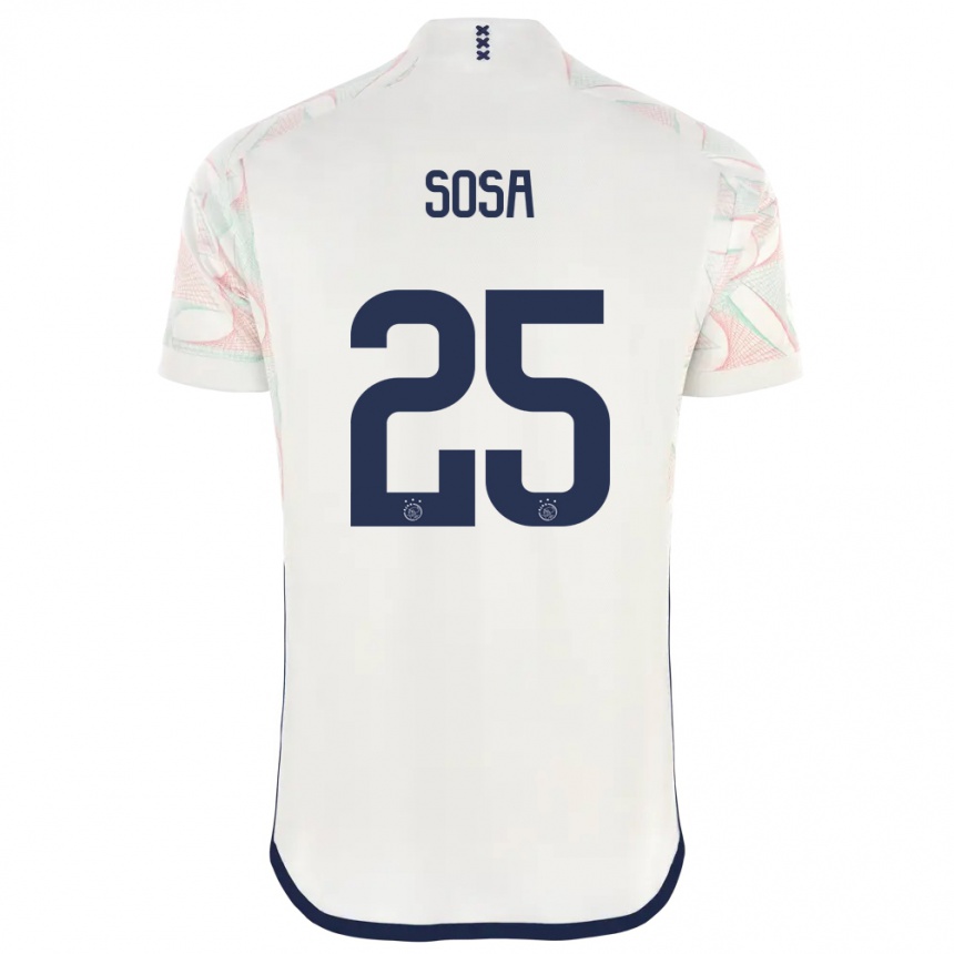 Kids  Borna Sosa #25 White Away Jersey 2023/24 T-Shirt Canada