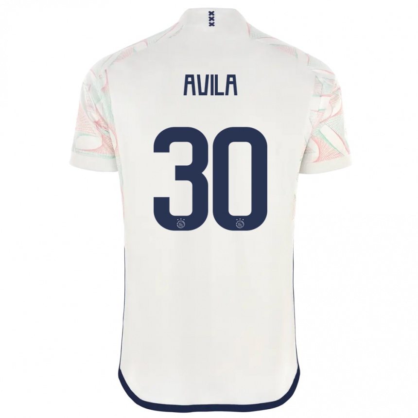 Kids  Gastón Ávila #30 White Away Jersey 2023/24 T-Shirt Canada