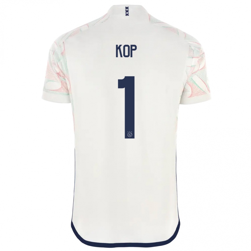 Kids  Lize Kop #1 White Away Jersey 2023/24 T-Shirt Canada