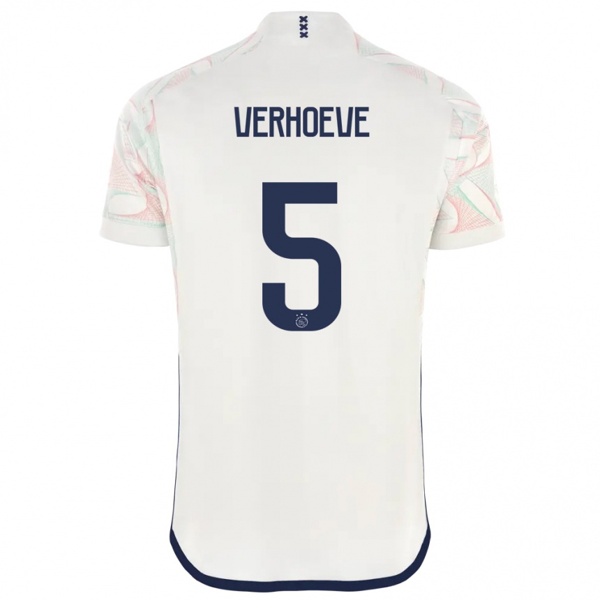 Kids  Soraya Verhoeve #5 White Away Jersey 2023/24 T-Shirt Canada