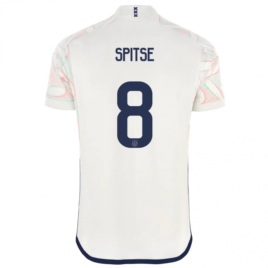 Kids  Sherida Spitse #8 White Away Jersey 2023/24 T-Shirt Canada