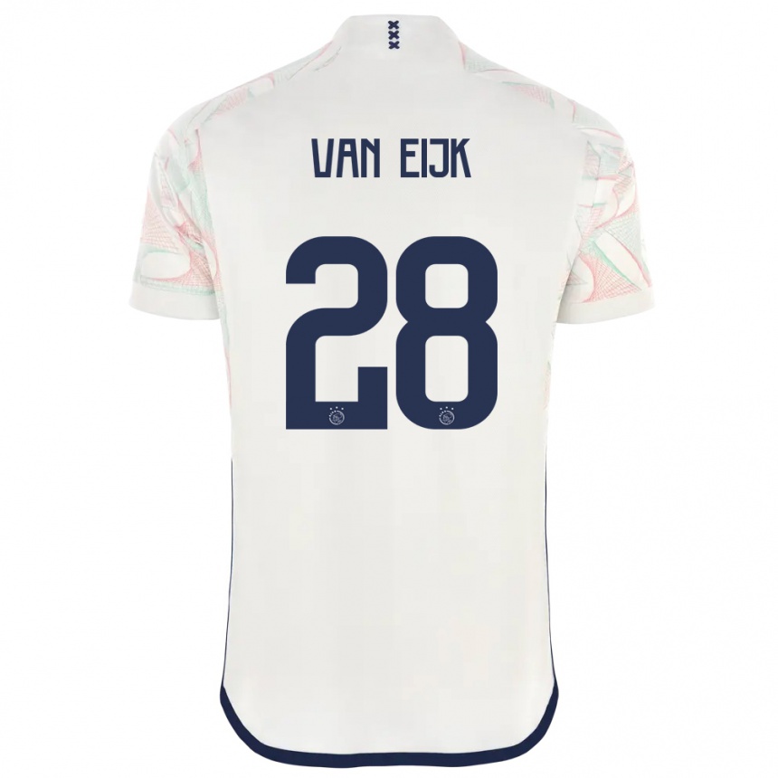 Kids  Regina Van Eijk #28 White Away Jersey 2023/24 T-Shirt Canada