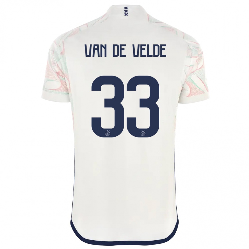 Kids  Jonna Van De Velde #33 White Away Jersey 2023/24 T-Shirt Canada