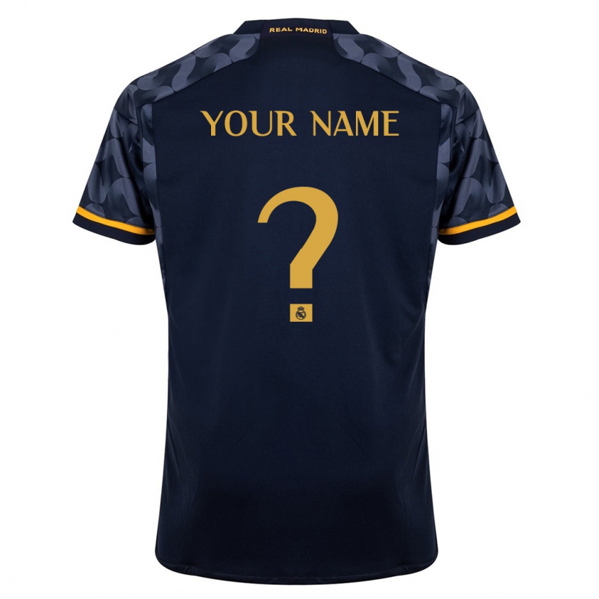 Kids  Your Name #0 Dark Blue Away Jersey 2023/24 T-Shirt Canada