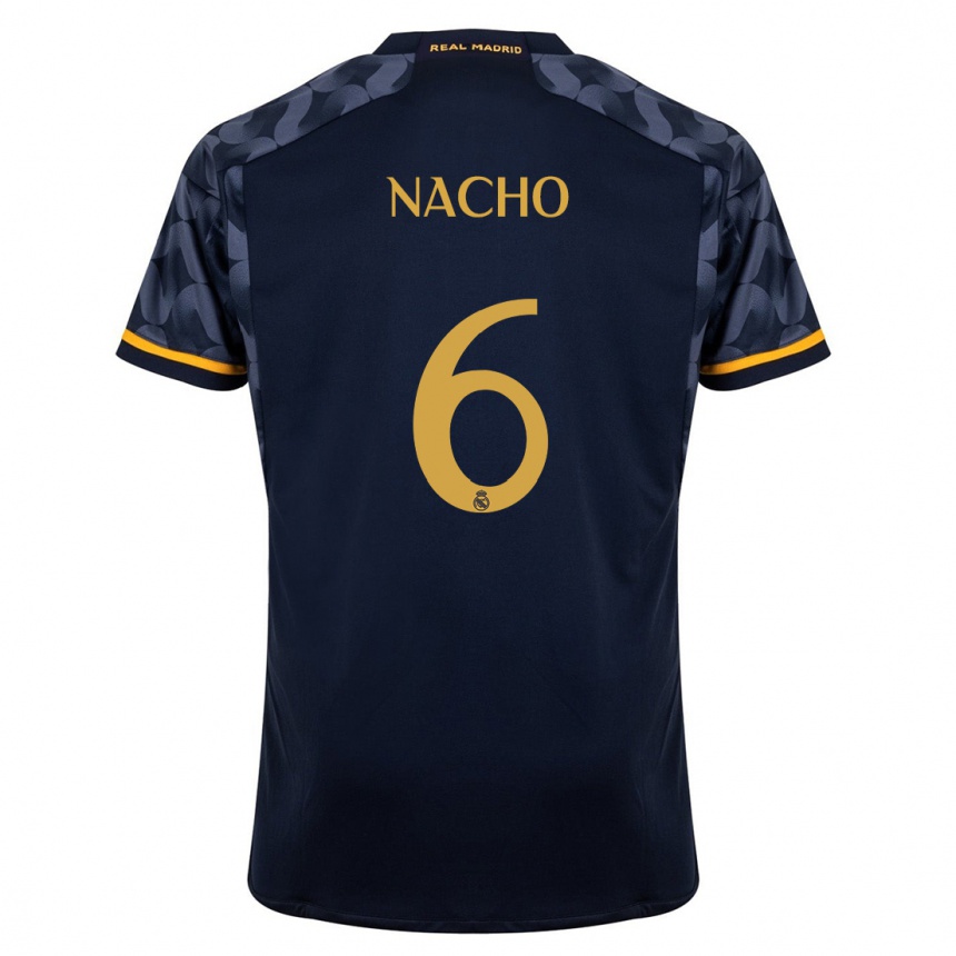 Kids Nacho Fernandez #6 Dark Blue Away Jersey 2023/24 T-Shirt Canada