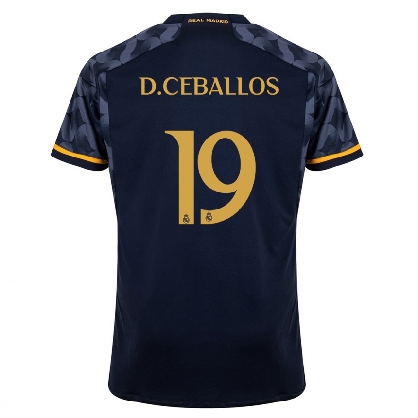 Kids Dani Ceballos #19 Dark Blue Away Jersey 2023/24 T-Shirt Canada