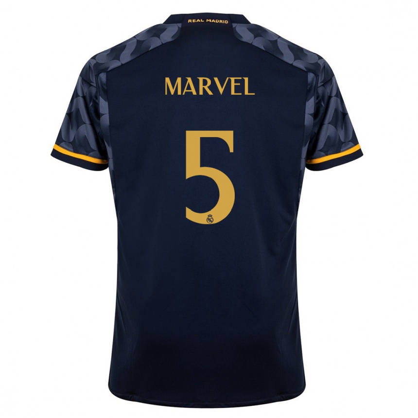 Enfant Football Maillot Marvel #5 Bleu Foncé Tenues Extérieur 2023/24 Canada